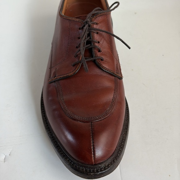Allen Edmonds brown leather Walton oxford split toe lace men shoe size 7.5 - Picture 15 of 16